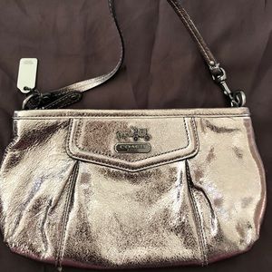 Small metallic Coach purse